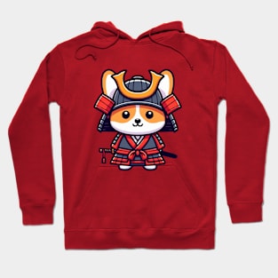 cute corgi samurai warrrior Hoodie